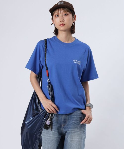 FFEIN(フェイン)の「【FFEIN(フェイン)】ワンポイント刺繍ショート丈Tシャツ / Tシャツ 短丈 クルーネック 半袖 刺繍 ワンポイント(Tシャツ/カットソー・メンズ・ホワイト/レッド/ネイビー/ブラック/ブルー/アッシュグレー/レモンイエロー/モカ/ピンク・SMALL/MEDIUM/LARGE)」の20枚目の写真