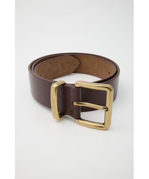MOUSSY（マウジー）の「ORDINARY SPLIT LEATHER ベルト（ベルト・レディース・ブラウン/ブラック・FREE）」の2枚目の写真