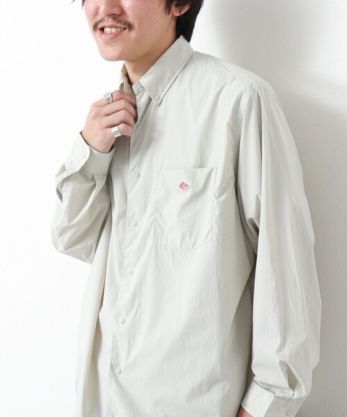 DANTON（ダントン）の「【DANTON/ダントン】DOT BUTTON B.D. SHIRT LS 25SS（シャツ/ブラウス・メンズ・キナリ/ダークネイビー・40/42/44/38）」の3枚目の写真