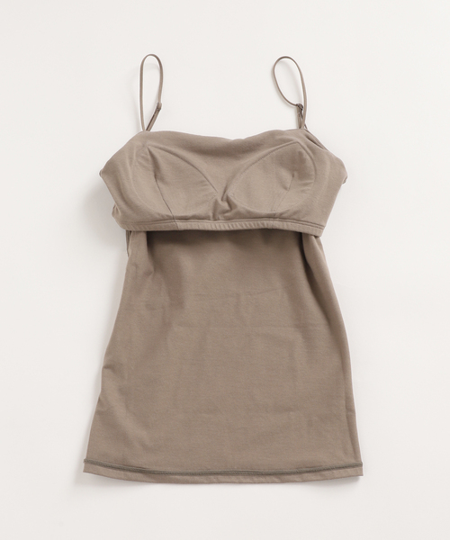 EMILY WEEK 新品 オーガニックコットン混ストレッチブラキャミソール 追加》オーガニックコットン混 ストレッチブラキャミソール