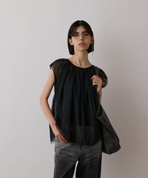 Diagram（ダイアグラム）の「チュールタックノースリーブ（シャツ/ブラウス）」