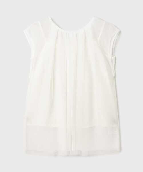 Diagram(ダイアグラム)の「チュールタックノースリーブ(シャツ/ブラウス・レディース・ライトグリーン/ホワイト/ブラック・36)」の9枚目の写真