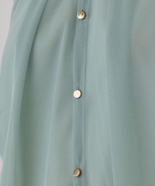 Diagram(ダイアグラム)の「チュールタックノースリーブ(シャツ/ブラウス・レディース・ライトグリーン/ホワイト/ブラック・36)」の21枚目の写真