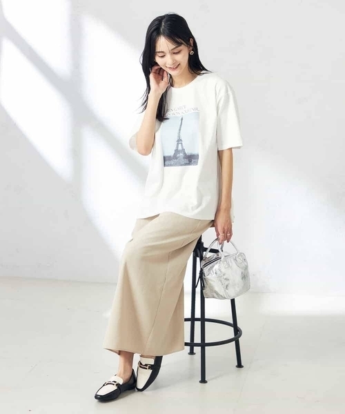 a.v.v（アーヴェヴェ）の「【洗える/UVカット/接触冷感】麻調ナロースカート（スカート・レディース・ベージュ/ネイビー・36/38/40/42/34）」の20枚目の写真