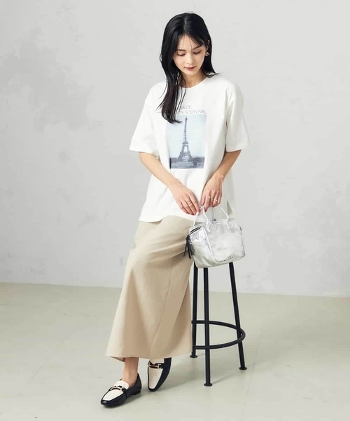 a.v.v（アーヴェヴェ）の「【洗える/UVカット/接触冷感】麻調ナロースカート（スカート・レディース・ベージュ/ネイビー・36/38/40/42/34）」の18枚目の写真