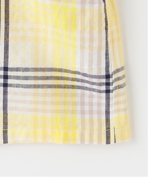 kladskap（クレードスコープ）の「恐竜オーバーサイズチェック半袖シャツ（シャツ/ブラウス・キッズ・イエロー/ブルー・100cm/110cm/120cm/130cm/90cm）」の7枚目の写真