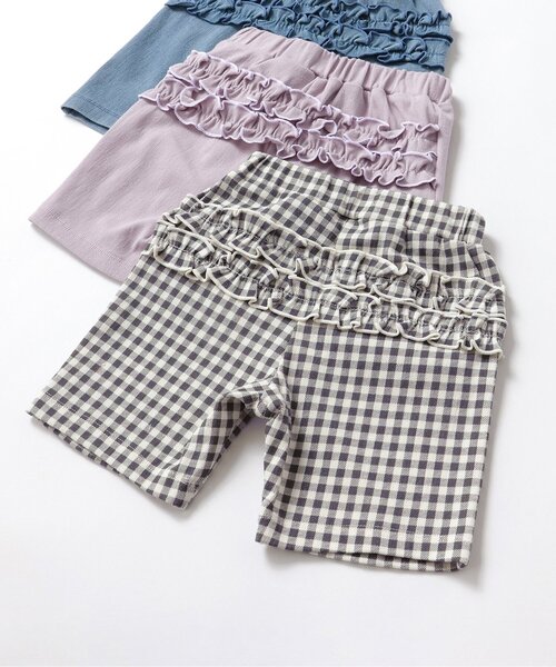 apres les cours(アプレレクール)の「【WEB限定】ひんやりバックフリルレギンス(レギンス/スパッツ・キッズ・ラベンダー/グレー/サックスブルー・80/90/100/110/120/130)」の2枚目の写真