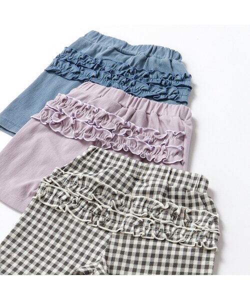 apres les cours(アプレレクール)の「【WEB限定】ひんやりバックフリルレギンス(レギンス/スパッツ・キッズ・ラベンダー/グレー/サックスブルー・80/90/100/110/120/130)」の6枚目の写真