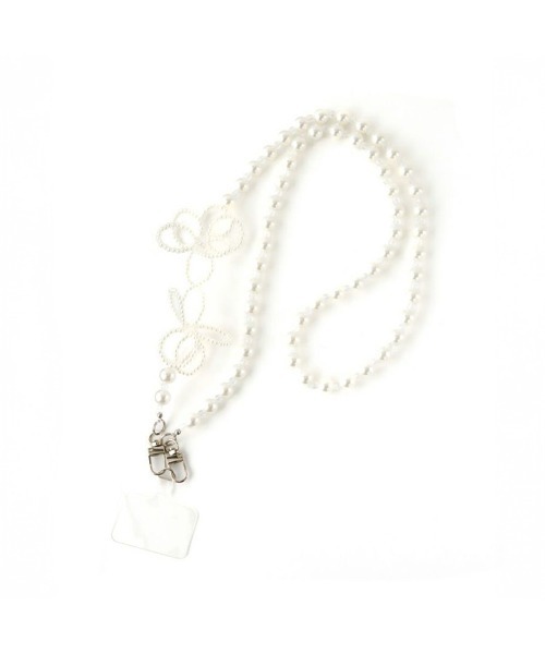 Casselini(キャセリーニ)の「Casselini Flower Beads Mobile Shoulder(キャセリーニ フラワービーズモバイルショルダー)(スマホグッズ・メンズ・ブラック/ホワイト/シルバー・FREE)」の1枚目の写真