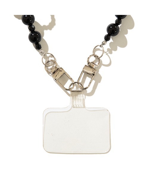 Casselini(キャセリーニ)の「Casselini Flower Beads Mobile Shoulder(キャセリーニ フラワービーズモバイルショルダー)(スマホグッズ・メンズ・ブラック/ホワイト/シルバー・FREE)」の9枚目の写真