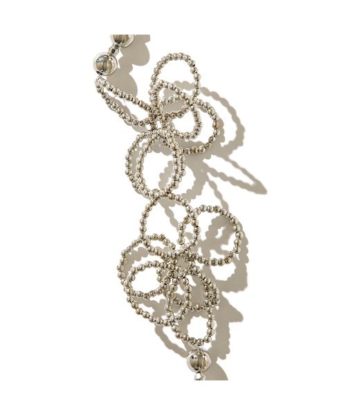 Casselini(キャセリーニ)の「Casselini Flower Beads Mobile Shoulder(キャセリーニ フラワービーズモバイルショルダー)(スマホグッズ・メンズ・ブラック/ホワイト/シルバー・FREE)」の5枚目の写真
