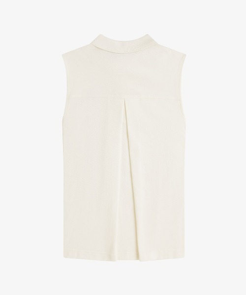 フレッドペリー ポロシャツ ノースリーブ ホワイト M Sleeveless Polo Shirt／ノースリーブポロシャツ（ポロシャツ