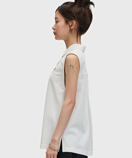 フレッドペリー ポロシャツ ノースリーブ ホワイト M Sleeveless Polo Shirt／ノースリーブポロシャツ（ポロシャツ