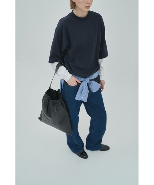 utta(ウッタ)の「【utta/ウッタ】ゴートレザーギャザーショルダーTOTEBAG /山羊革 /本革(ショルダーバッグ・レディース・ブラック・FREE)」の21枚目の写真