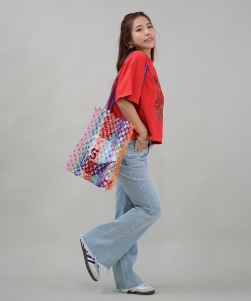 ムラサキスポーツ(ムラサキスポーツ)の「Lila&Fleur/リラアンドフルール トートバッグ Always Bag メッシュ RF064(トートバッグ・レディース・パープル系/マルチ/オレンジ系/ピンク系/グリーン系・FREE)」の22枚目の写真