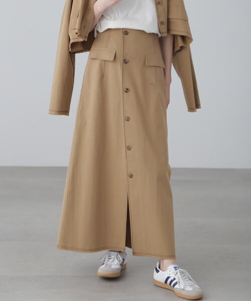 FREE'S MART(フリーズマート)の「【3サイズ展開XS-M】〈セットアップ対応〉アクセントボタンフレアスカート【低身長サイズ有】(スカート・レディース・ベージュ/ホワイト・X-SMALL/SMALL/MEDIUM)」の18枚目の写真