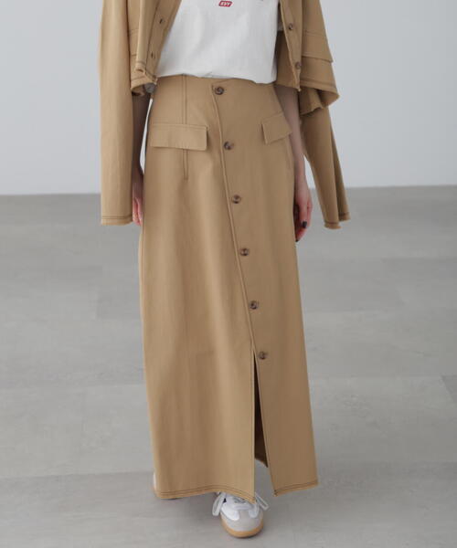 FREE'S MART(フリーズマート)の「【3サイズ展開XS-M】〈セットアップ対応〉アクセントボタンフレアスカート【低身長サイズ有】(スカート・レディース・ベージュ/ホワイト・X-SMALL/SMALL/MEDIUM)」の19枚目の写真