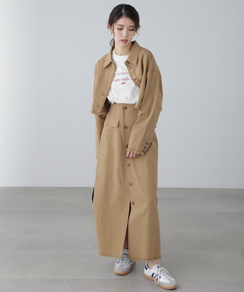 FREE'S MART(フリーズマート)の「【3サイズ展開XS-M】〈セットアップ対応〉アクセントボタンフレアスカート【低身長サイズ有】(スカート・レディース・ベージュ/ホワイト・X-SMALL/SMALL/MEDIUM)」の22枚目の写真