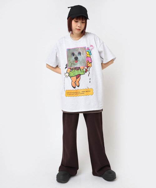 RNA（アールエヌエー）の「R4331 ヘビー天竺バギースウェット（その他パンツ・レディース・ブルー/ブラウン/ピンク・MEDIUM）」の4枚目の写真