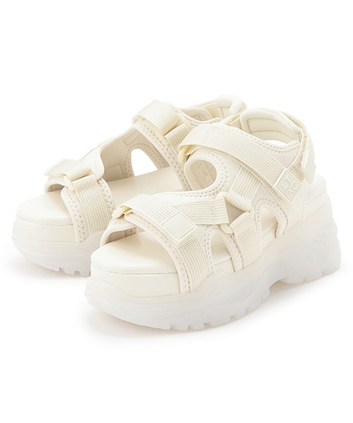 LOVETOXIC（ラブトキシック）の「【LTXC】ミルキーソールスポサン（サンダル・キッズ・ライトグレー/ブラック/オフホワイト・23-23.5cm/22-22.5/24-24.5cm）」の16枚目の写真