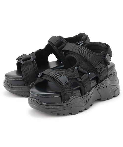 LOVETOXIC（ラブトキシック）の「【LTXC】ミルキーソールスポサン（サンダル・キッズ・ライトグレー/ブラック/オフホワイト・23-23.5cm/22-22.5/24-24.5cm）」の17枚目の写真