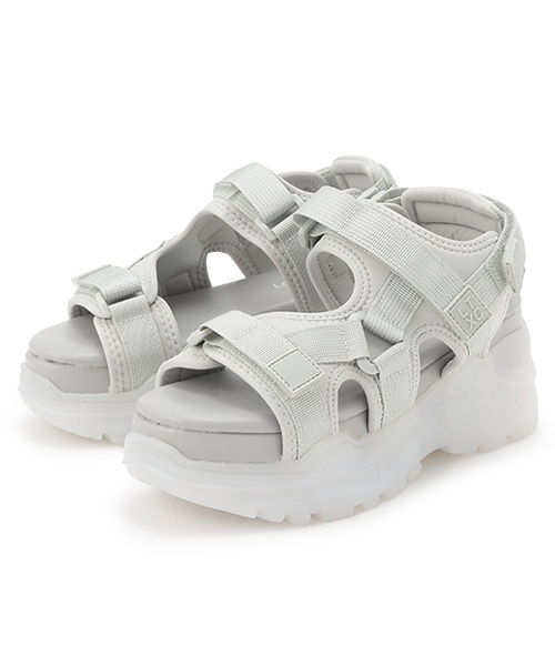 LOVETOXIC（ラブトキシック）の「【LTXC】ミルキーソールスポサン（サンダル・キッズ・ライトグレー/ブラック/オフホワイト・23-23.5cm/22-22.5/24-24.5cm）」の18枚目の写真