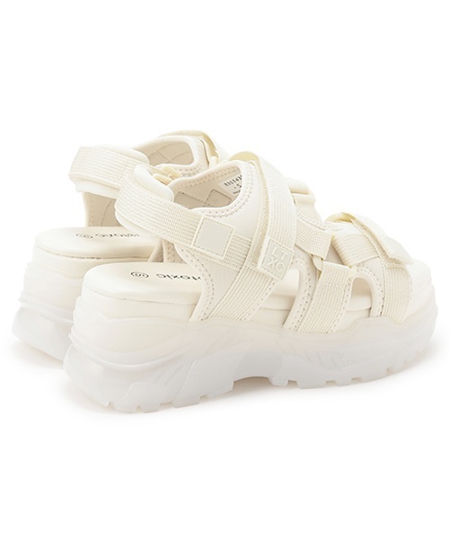 LOVETOXIC（ラブトキシック）の「【LTXC】ミルキーソールスポサン（サンダル・キッズ・ライトグレー/ブラック/オフホワイト・23-23.5cm/22-22.5/24-24.5cm）」の19枚目の写真