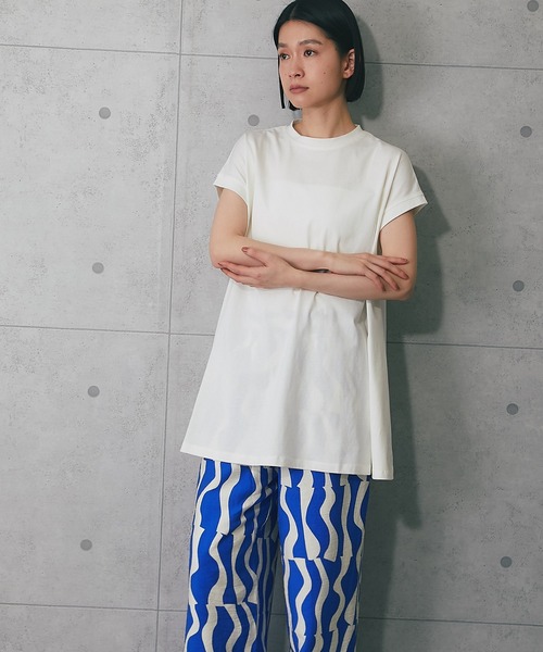 ANOTHER S(アナザーエス)の「接触冷感・イージーケアフレンチ袖フレアラインTシャツ(Tシャツ/カットソー・レディース・ブラック/オフホワイト/チャコールグレー・M)」の19枚目の写真