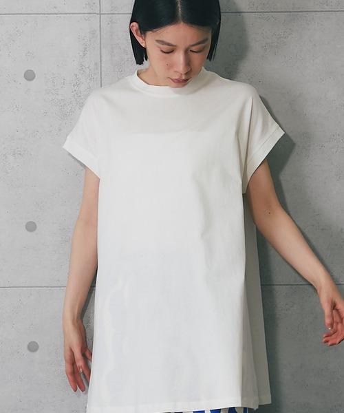 ANOTHER S(アナザーエス)の「接触冷感・イージーケアフレンチ袖フレアラインTシャツ(Tシャツ/カットソー・レディース・ブラック/オフホワイト/チャコールグレー・M)」の17枚目の写真