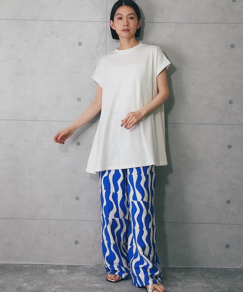 ANOTHER S(アナザーエス)の「接触冷感・イージーケアフレンチ袖フレアラインTシャツ(Tシャツ/カットソー・レディース・ブラック/オフホワイト/チャコールグレー・M)」の16枚目の写真