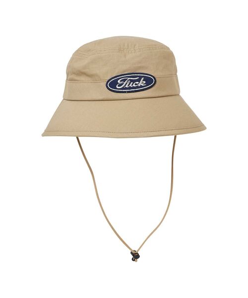 HYSTERIC GLAMOUR(ヒステリックグラマー)の「F**Kワッペン アドベンチャーハット(キャップ・メンズ・グレー/ブラック/ベージュ・MEDIUM/LARGE)」の5枚目の写真