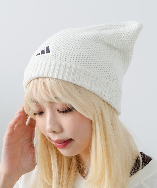 adidas(アディダス)の「【adidas/アディダス】ネコミミニットキャップ(ニットキャップ/ビーニー・レディース・ブラック/ホワイト・FREE)」の11枚目の写真