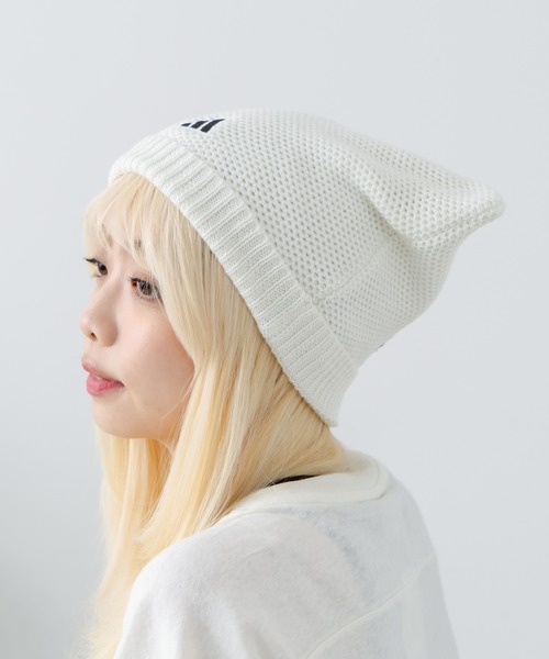 adidas(アディダス)の「【adidas/アディダス】ネコミミニットキャップ(ニットキャップ/ビーニー・レディース・ブラック/ホワイト・FREE)」の9枚目の写真