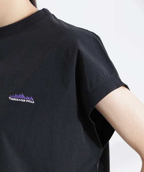 THOUSAND MILE(サウザンドマイル)の「THOUSAND MILE/フレンチスリーブシャツ ワイドパンツセット(ワンピース・レディース・ブラック/チャコール・FREE)」の21枚目の写真