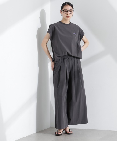 THOUSAND MILE(サウザンドマイル)の「THOUSAND MILE/フレンチスリーブシャツ ワイドパンツセット(ワンピース・レディース・ブラック/チャコール・FREE)」の11枚目の写真