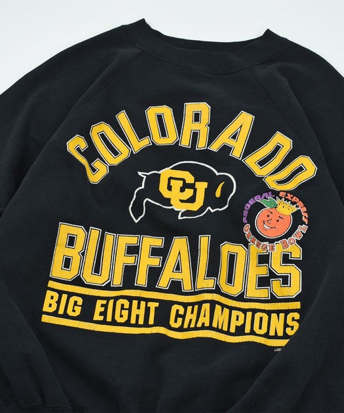 VINTAGE（ヴィンテージ）の「【ヴィンテージ古着】90’s ULTRA SWEATS “Colorado Buffaloes” カレッジスウェット（スウェット・メンズ・ブラック・LARGE）」の8枚目の写真
