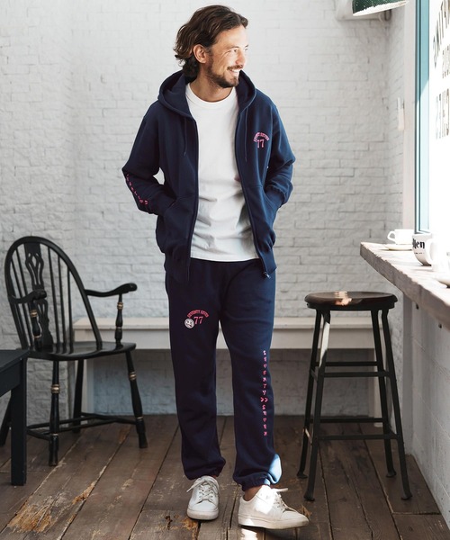 seventy seven(セブンティセブン)の「mpa3771-middle onz zip up sweat hoodie (77arch) ジップアップパーカー(パーカー・メンズ・ネイビー/ブラック×ホワイト/ブラック×ゴールド・S/M/L/XL)」の17枚目の写真