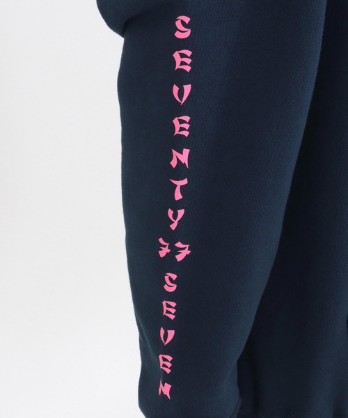 seventy seven(セブンティセブン)の「mpa3771-middle onz zip up sweat hoodie (77arch) ジップアップパーカー(パーカー・メンズ・ネイビー/ブラック×ホワイト/ブラック×ゴールド・S/M/L/XL)」の21枚目の写真
