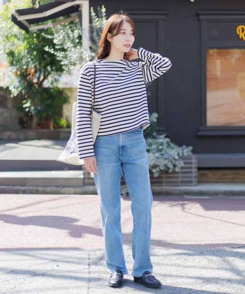 美品 ヤヌーク YANUK LEA 23 APS ボーイズストレート Really Light ボーイズストレート