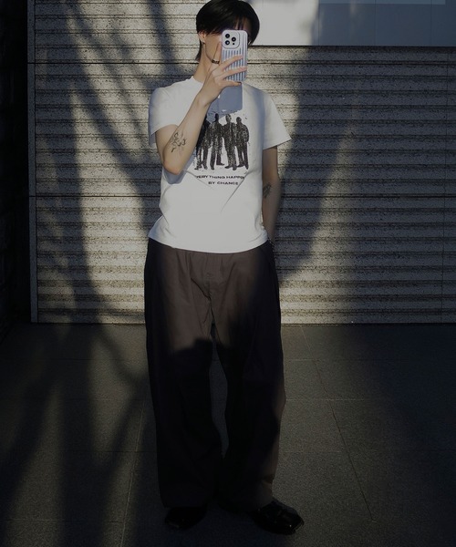 Classical Origin（クラシカルオリジン）の「綿100％ダブルタックデザインバックポケットワイドスラックス／Double Tuck Design Back Pocket Wide Slacks（スラックス・メンズ・チャコールグレー/ブラック・MEDIUM/LARGE/SMALL）」の9枚目の写真