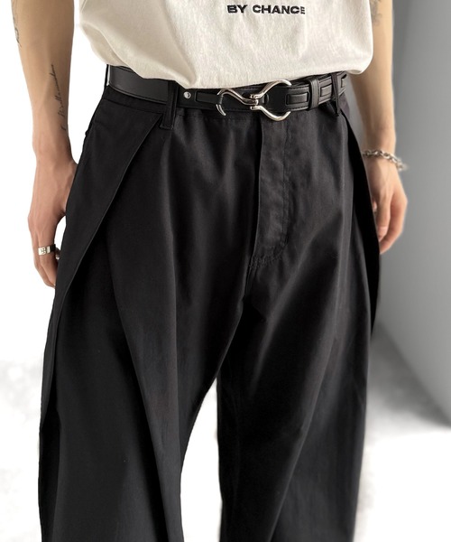Classical Origin（クラシカルオリジン）の「綿100％ダブルタックデザインバックポケットワイドスラックス／Double Tuck Design Back Pocket Wide Slacks（スラックス・メンズ・チャコールグレー/ブラック・MEDIUM/LARGE/SMALL）」の17枚目の写真