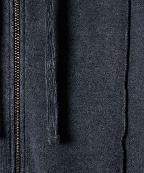 KUUUPY（クーピー）の「Chemical-Wash Sleeveless Zip Hoodie - ケミカル加工 ノースリーブジップパーカー（パーカー・メンズ・ブラック・SMALL/MEDIUM/LARGE）」の19枚目の写真