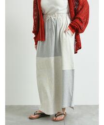 SM2 | 裏毛プリント配色アシメスカート(スカート)