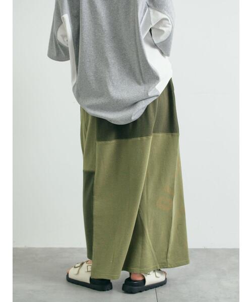 SM2（エスエムツー）の「裏毛プリント配色アシメスカート（スカート・レディース・チャコールグレー/クリーム/グレー/カーキ・F）」の11枚目の写真