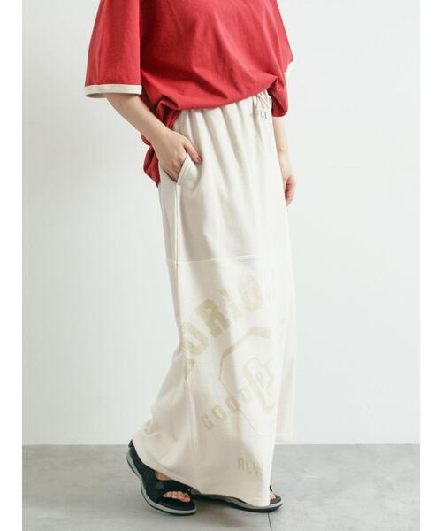 SM2（エスエムツー）の「裏毛プリント配色アシメスカート（スカート・レディース・チャコールグレー/クリーム/グレー/カーキ・F）」の19枚目の写真