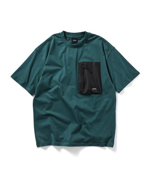 TAION（タイオン）の「【TAION(タイオン)】〈ユニセックス〉マウンテン クルーネックポケット Tシャツ（Tシャツ/カットソー・メンズ・ダークパープル/ブルーグリーン/オフホワイト/ダークネイビー/ブラック系その他7・S/M/L/XS/XL）」の4枚目の写真