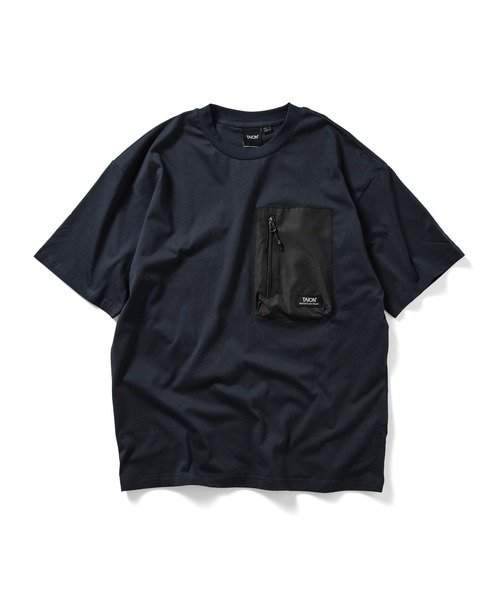 TAION（タイオン）の「【TAION(タイオン)】〈ユニセックス〉マウンテン クルーネックポケット Tシャツ（Tシャツ/カットソー・メンズ・ダークパープル/ブルーグリーン/オフホワイト/ダークネイビー/ブラック系その他7・S/M/L/XS/XL）」の5枚目の写真