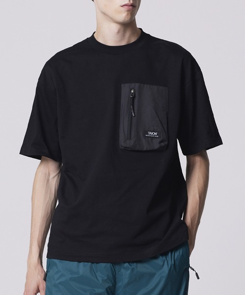 TAION（タイオン）の「【TAION(タイオン)】〈ユニセックス〉マウンテン クルーネックポケット Tシャツ（Tシャツ/カットソー・メンズ・ダークパープル/ブルーグリーン/オフホワイト/ダークネイビー/ブラック系その他7・S/M/L/XS/XL）」の13枚目の写真