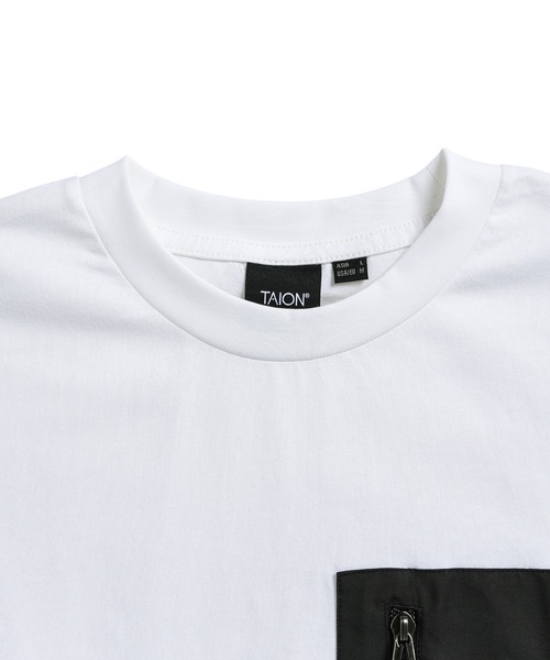 TAION（タイオン）の「【TAION(タイオン)】〈ユニセックス〉マウンテン クルーネックポケット Tシャツ（Tシャツ/カットソー・メンズ・ダークパープル/ブルーグリーン/オフホワイト/ダークネイビー/ブラック系その他7・S/M/L/XS/XL）」の8枚目の写真