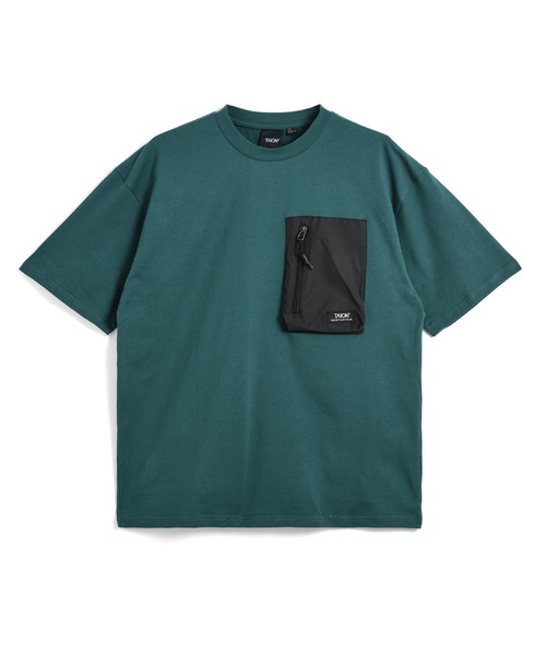 TAION（タイオン）の「【TAION(タイオン)】〈ユニセックス〉マウンテン クルーネックポケット Tシャツ（Tシャツ/カットソー・メンズ・ダークパープル/ブルーグリーン/オフホワイト/ダークネイビー/ブラック系その他7・S/M/L/XS/XL）」の18枚目の写真